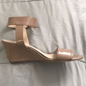 Nine West Velcro Ankle Strap Sandal Wedges